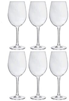 6x Luxe wijnglazen voor rode wijn 360 ml