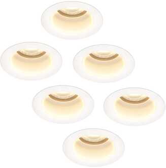 6x Mari - LED Inbouwspots Badkamer IP65 Wit