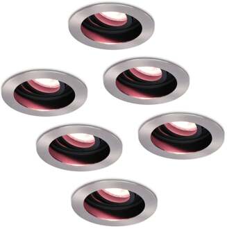 6x Mesa Smart Inbouwspots RGBWW IP20 Aluminium