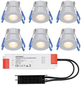 6x Milano - Mini LED spotjes 12V IP65 Grijs