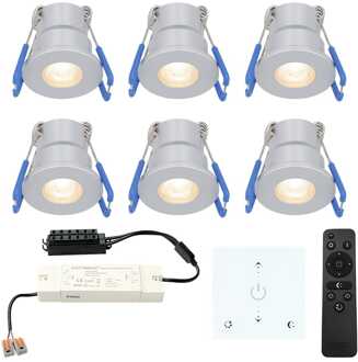 6x Milano - Mini LED spotjes 12V IP65 Grijs