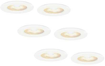 6x Nola - LED Inbouwspots Badkamer IP65 Wit
