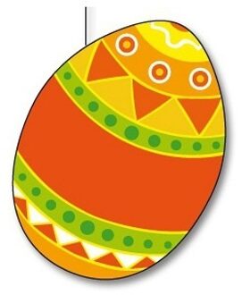 6x oranje paasei decoratie 20 cm - Paasversiering / Paasdecoratie