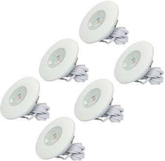 6x Pavo - LED Inbouwspots Badkamer IP44 Wit