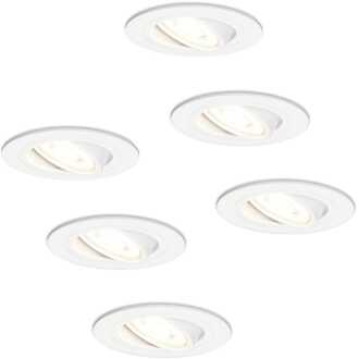 6x Pittsburg - LED Inbouwspots Wit Kantelbaar