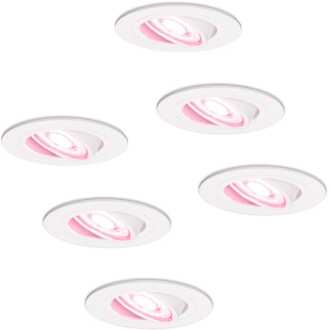 6x Pittsburg Smart Inbouwspots RGBWW IP20 Wit