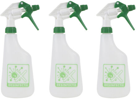 6x Plantenspuiten/waterspuiten 0,6 liter desinfectie spray - Waterverstuivers/watersproeiers - Desinfectiespray houder - Plantenverzorging