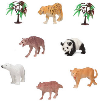 6x Plastic Safaridieren Speelgoed Figuren Voor Kinderen - Speelfigurenset