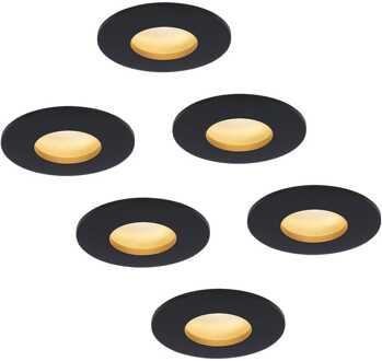 6x Porto - LED Inbouwspots Badkamer IP44 Wit