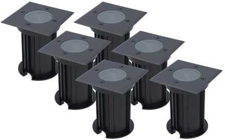 6x Ramsay - LED Grondspots Zwart IP67 overrijdbaar