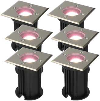 6x Ramsay - Smart LED Grondspots WiFi+ Bluetooth Zilver