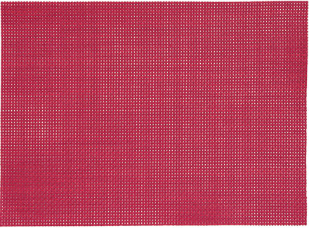 6x stuk Placemats rood gevlochten/geweven print 45 x 30 cm - Placemats