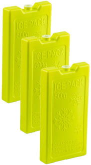 6x stuks 500 grams koelelementen 20 x 10.5 cm groen