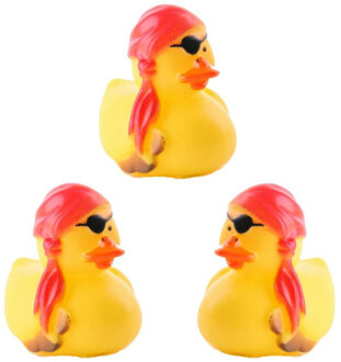 6x stuks badeendje Piraat Jack 5 cm speelgoed/cadeau - Action products