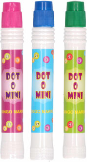 6x stuks Bingostiften in verschillende kleuren