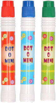 6x stuks Bingostiften in verschillende kleuren