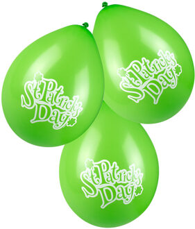 6x stuks groene St. Patricks Day thema ballonnen 25 cm - Ballonnen