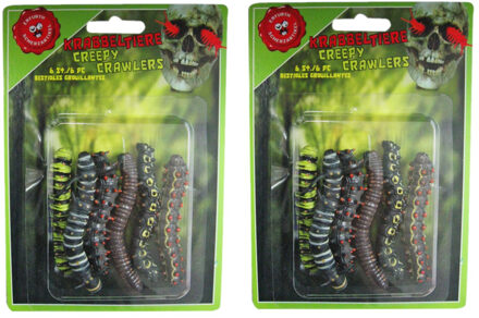 6x stuks horror decoratie rupsen 6 cm