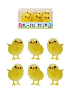 6x stuks mini kuikentjes geel 3,5 cm