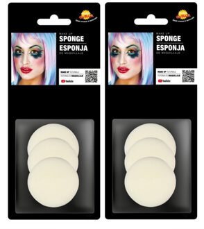 6x stuks schmink / make up sponsjes rond