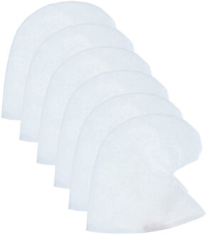 6x stuks witte kaboutermutsen/dwergenmutsen voor volwassenen - Kabouter puntmuts verkleedkleding voor volwassenen