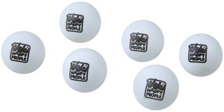 6x Tafeltennis ballen / tafeltennis balletjes naadloos - Tafeltennisballen Wit