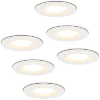 6x Venezia - LED Inbouwspots Badkamer IP65 Wit