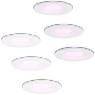 6x Venezia Smart Inbouwspots RGBWW IP65 Wit