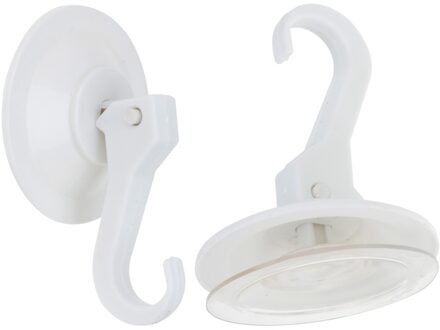 6x Witte zuignap badkamer/keuken ophang haken - Action products
