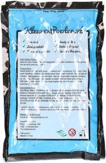 6x zakjes holi poeder lichtblauw 100 gram - Kleurpoeder