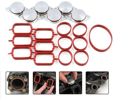 6X22Mm Swirl Flap Blanks Vervanging Bungs Met Inlaatspruitstuk Pakking Voor Bmw 320d 330d 520d 525d 530d