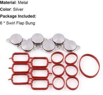 6X33Mm Bungs Voor Bmw Dieselmotor Swirl Blanks Flappen Pads Reparatie Verwijderen Kit Met Inlaatspruitstuk Pakkingen m57 535D 335D X5 X6
