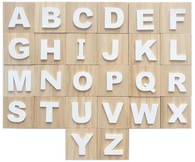 6x6x6CM Wooden ABC Blocks Wooden Baby Alphabet Letters Building Cubes Preschool Learning Toys Toddlers Gift Photography Props