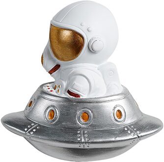 7.1*7.5Cm Interessante Wandschakelaar Sticker Astronaut 3D Hars Decal Voor Raam Home Decoratie UFO