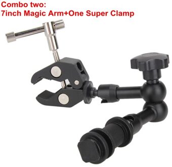 7 "/11" instelbare Wrijving Scharnierende Magic Arm en Super Clamp Voor Viltrox Monitor DC-70EX DC-90HD LED Licht l132T L116T L162T Combo 1