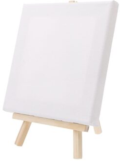 7*12Cm Mini Canvas En Natuurlijke Houten Schildersezel Set Voor Art Schilderij Tekening Craft Wedding Supply U1JA 3