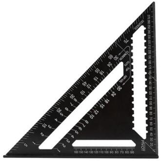 7/12inch Aluminium Driehoek Hoek Heerser Houtbewerking Tool Heersers Snelheid Plein Hoek Gradenboog Meetinstrumenten 12duim Metric