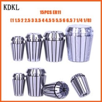 7-15 Stks/set ER11 Spring Collet 1-7Mm Hoge Precisie Collet Set Voor Cnc Graveermachine Draaibank mill Tool 1.5 -6.5 Mm 1/4 1/8 15stk ER11