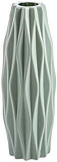 7*21Cm Plastic Bloem Vaas Thuis Decoratieve Vaas En Tafel Centerpieces Vaas Voor Vrienden Thuis Bruiloft Jardiniere Decoratie groen