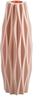7*21Cm Plastic Bloem Vaas Thuis Decoratieve Vaas En Tafel Centerpieces Vaas Voor Vrienden Thuis Bruiloft Jardiniere Decoratie Roze