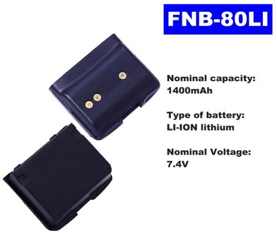 7.4 V 1400 mAh LI-ION Radio Batterij FNB-80LI Voor Yaesu Walkie Talkie VX-7R/VX-6R Twee Manier Radio