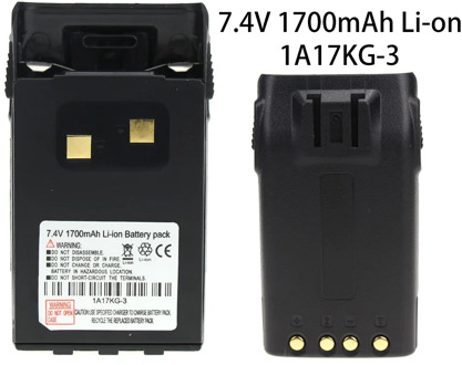 7.4V 1700mAh Li-ion Battery with Belt Clip for WouXun Walkie Talkie KG-UVD1P KG-UV6D KG-699 KG-689 Two Way Radio