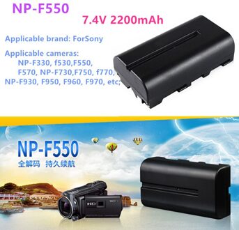 7.4V 2200Mah Led Licht Invullen Monitor Batterij Camera Batterij Voor SonyF330 F530 F550 F570 NP-F730 F750 F770 NP-F930 f950 F960 F970