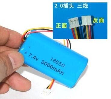 7.4V 3000Mah 18650 Batterij Lithium Ion Oplaadbare Batterij 18650-2S Batterij