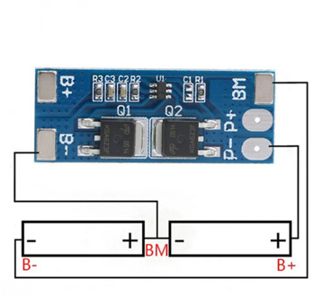 7.4v 8.4v 2s 8a Li-ion 18650 Bms 2s Pcm 15A Peak Current Battery Protection Board Bms Pcm For Li-ion Lipo Battery Cell Pack