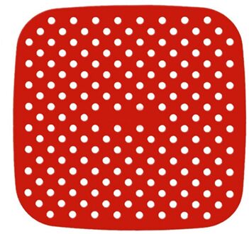 7.5 ''/8.5'' Herbruikbare Lucht Friteuse Voering Siliconen Pad Voor Vierkante Lucht Friteuse Accessoires SMR88 7.5 In rood