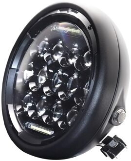 7.5Inch Led Koplampen Met Halo Ring Amber Richtingaanwijzer Voor Harley Honda Cafe Racer Bobber 7.5 "Led Motorfietsen koplamp Headlight