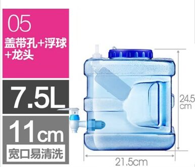 7.5L Water container netto emmer Bedekt met gaten heeft Kraan Vlotter kan gebruik in Waterzuiveraar food grade PC materiaal 21.5x24.5 cm