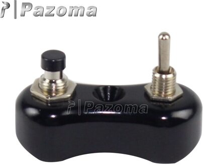 7/8 "1" Stuur Mini Schakelaar Blok Drukknop Vintage Motorfiets Toggle Geschakelde Voor Harley Touring Cafe Racer Bobber chopper zwart