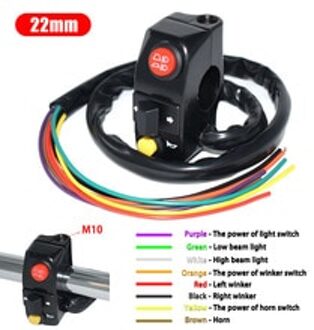 7/8 "Motorcycle Stuur Mount Schakelaars Hoorn Koplamp Richtingaanwijzer Schakelaar Voor Csv